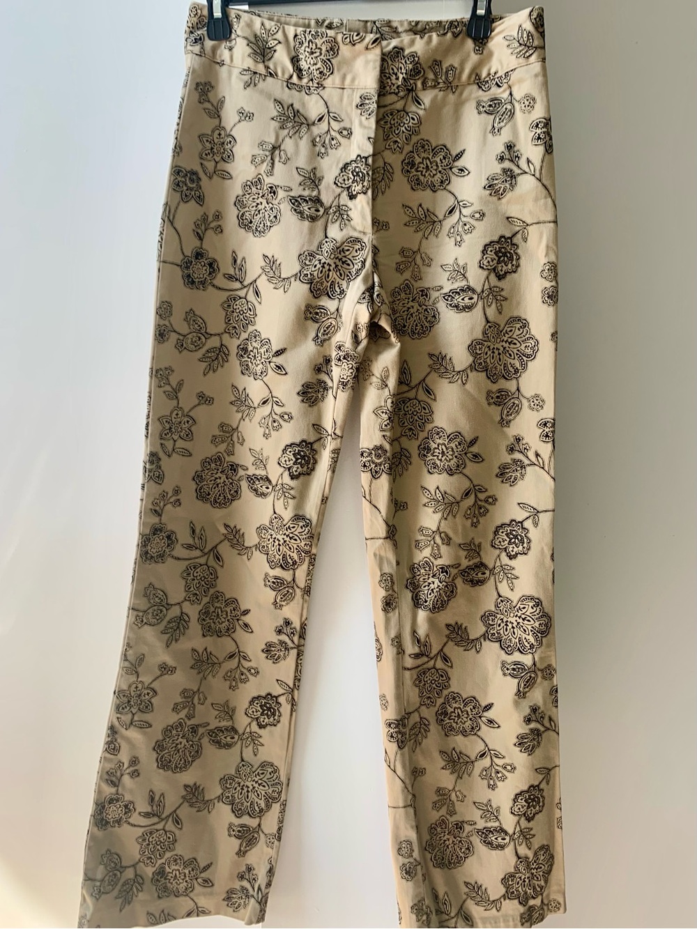 Willi Smith Tan & Black Floral Trousers